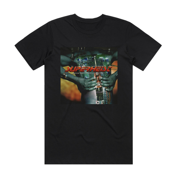 Superheist Identical Remote Controlled Reactions Album Cover T-Shirt Black