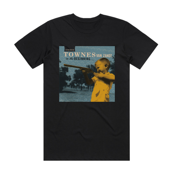 Townes Van Zandt In The Beginning Album Cover T-Shirt Black