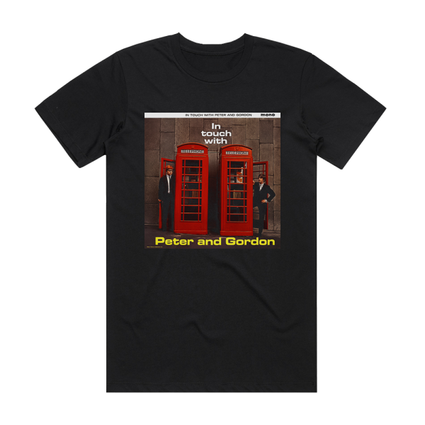 Peter and Gordon In Touch With Peter And Gordon Album Cover T-Shirt Black