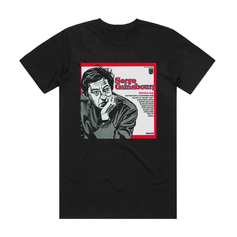 Serge Gainsbourg Initials Bb Album Cover T-Shirt Black – ALBUM