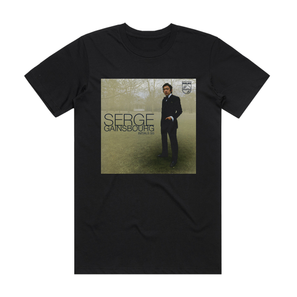 Serge Gainsbourg Initials Sg Album Cover T-Shirt Black