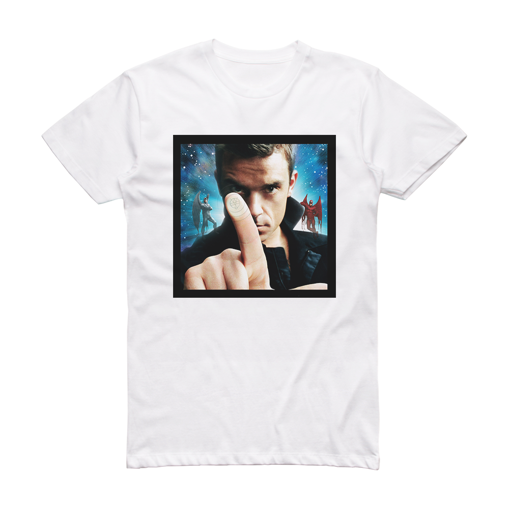 Robbie Williams Intensive Care Album Cover TShirt White ALBUM COVER TSHIRTS Robbie Williams Intensive Care Album Cover TShirt White ALBUM COVER TSHIRTS