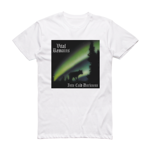 Vital Remains Into Cold Darkness Album Cover T-Shirt White