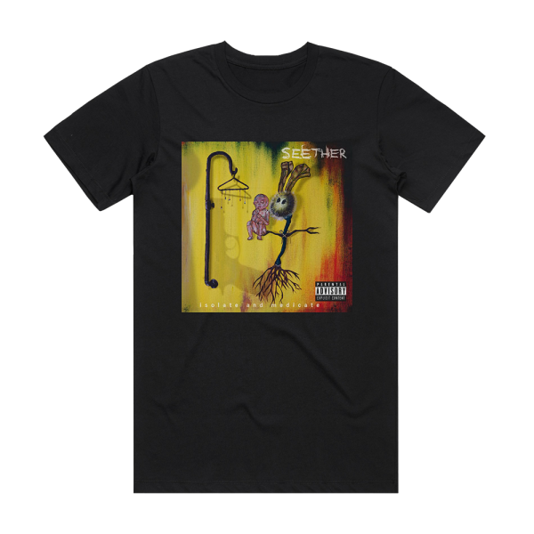 Seether Isolate And Medicate 1 Album Cover T-Shirt Black