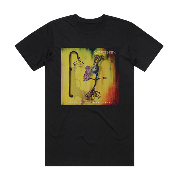 Seether Isolate And Medicate 2 Album Cover T-Shirt Black