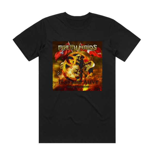 Pretty Maids It Comes Alive Maid In Switzerland Album Cover T-Shirt Black