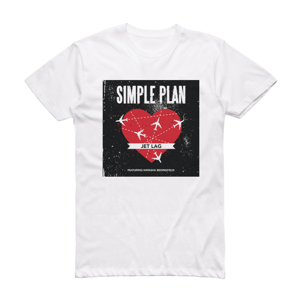 Simple Plan Jet Lag 1 Album Cover T-Shirt White