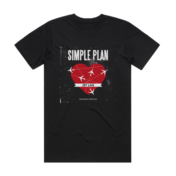 Simple Plan Jet Lag 2 Album Cover T-Shirt Black