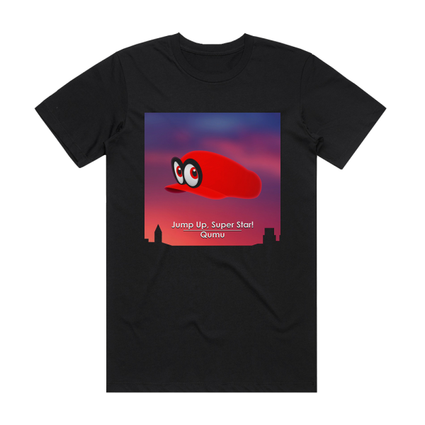 Qumu Jump Up Super Star From Super Mario Odyssey Album Cover T-Shirt Black