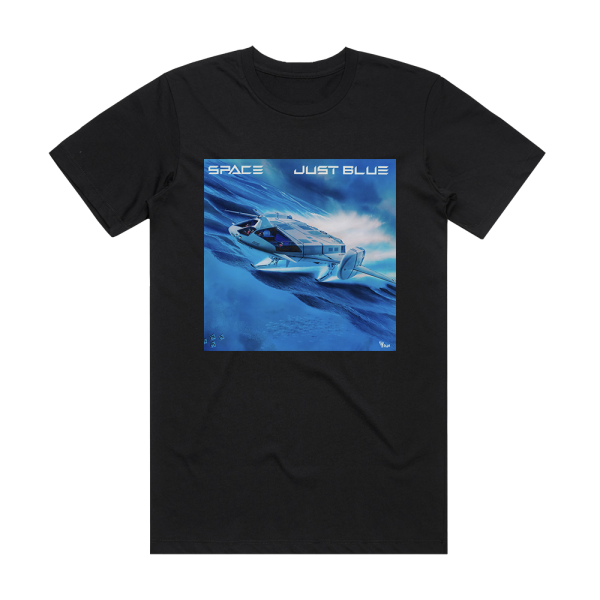 Space Just Blue 2 Album Cover T-Shirt Black