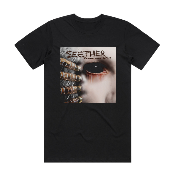 Seether Karma And Effect 1 Album Cover T-Shirt Black