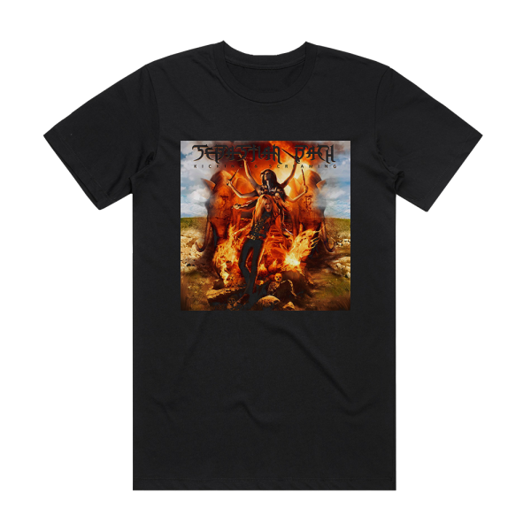 Sebastian Bach Kicking Screaming 1 Album Cover T-Shirt Black