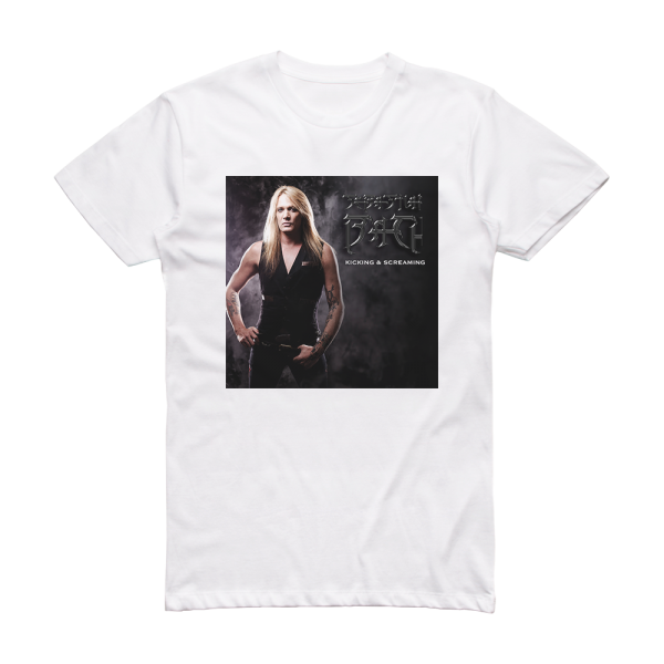 Sebastian Bach Kicking Screaming 2 Album Cover T-Shirt White