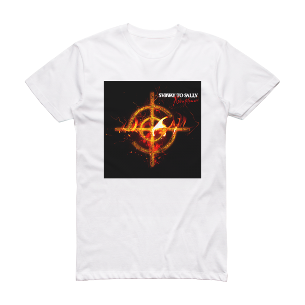 Subway to Sally Kreuzfeuer Album Cover T-Shirt White