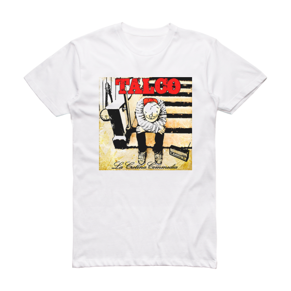 Talco La Cretina Commedia Album Cover T-Shirt White