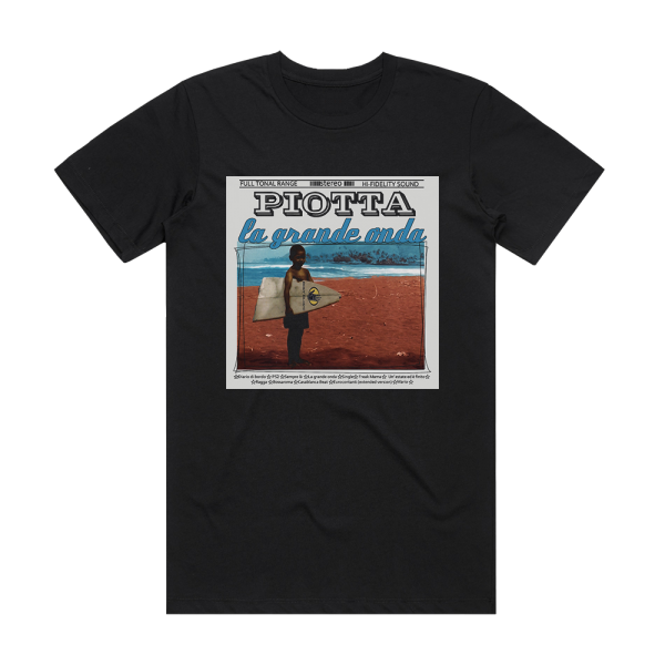 Piotta La Grande Onda Album Cover T-Shirt Black