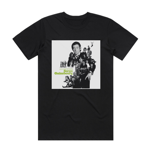 Serge Gainsbourg Les Interprtes De Serge Gainsbourg Album Cover T-Shirt Black