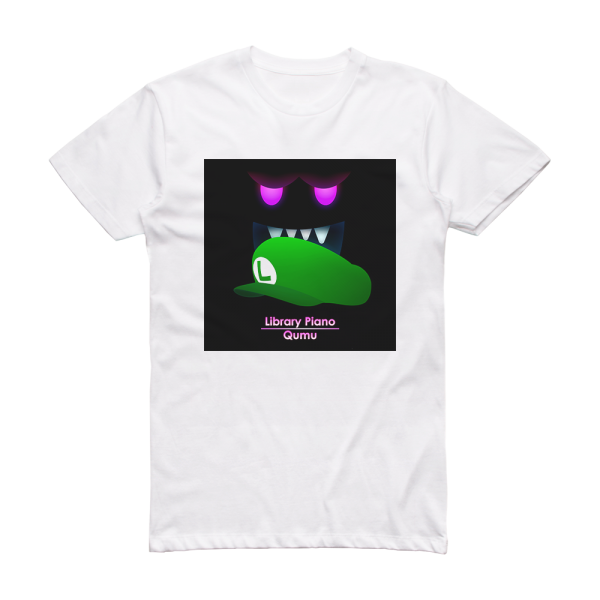 Qumu Library Piano From Luigis Mansion Dark Moon Album Cover T-Shirt White