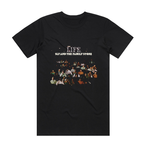 Sly and The Family Stone Life 2 Album Cover T-Shirt Black