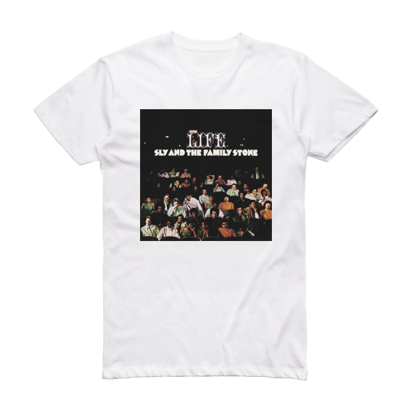 Sly and The Family Stone Life 2 Album Cover T-Shirt White