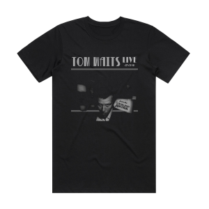 Tom Waits Live Album Cover T-Shirt Black