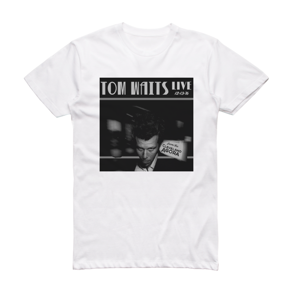 Tom Waits Live Album Cover T-Shirt White