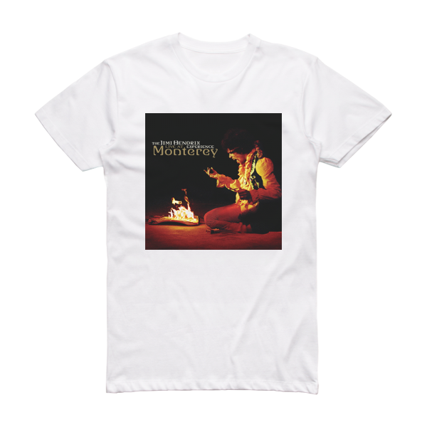 The Jimi Hendrix Experience Live At Monterey 1 Album Cover T-Shirt White