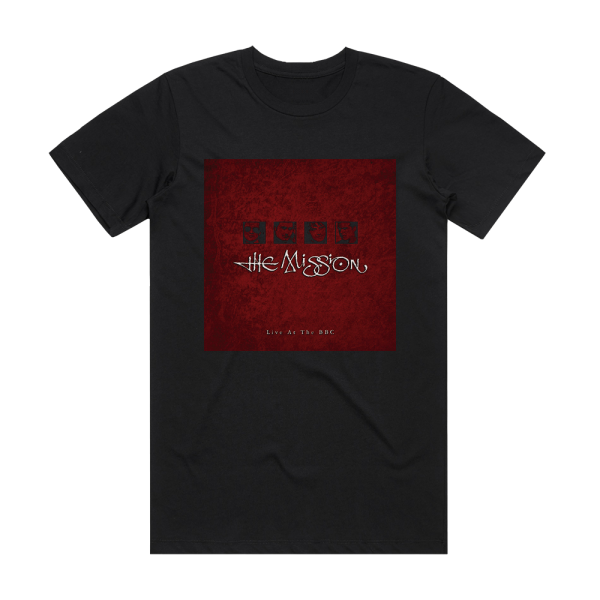 The Mission Live At The Bbc Album Cover T-Shirt Black