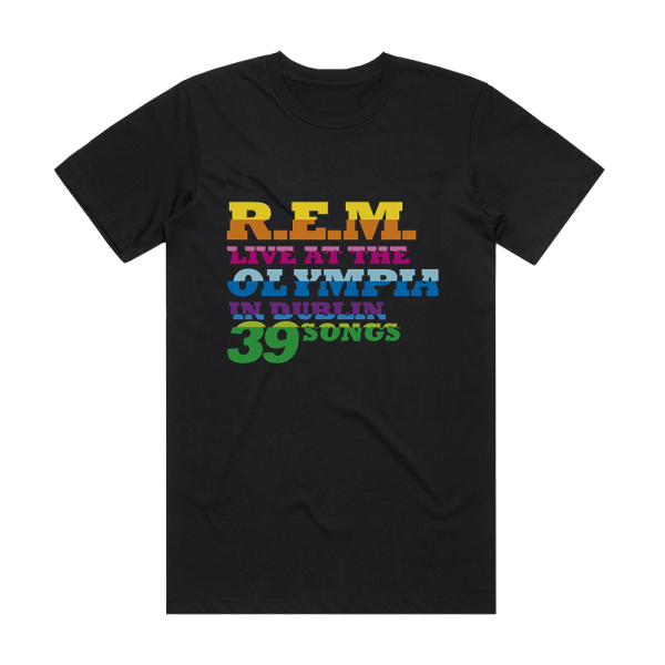 R E M Live At The Olympia Album Cover T-Shirt Black