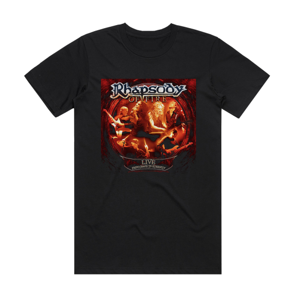 Rhapsody of Fire Live  From Chaos To Eternity Album Cover T-Shirt Black