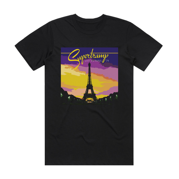 Supertramp Live In Paris 79 Album Cover T-Shirt Black