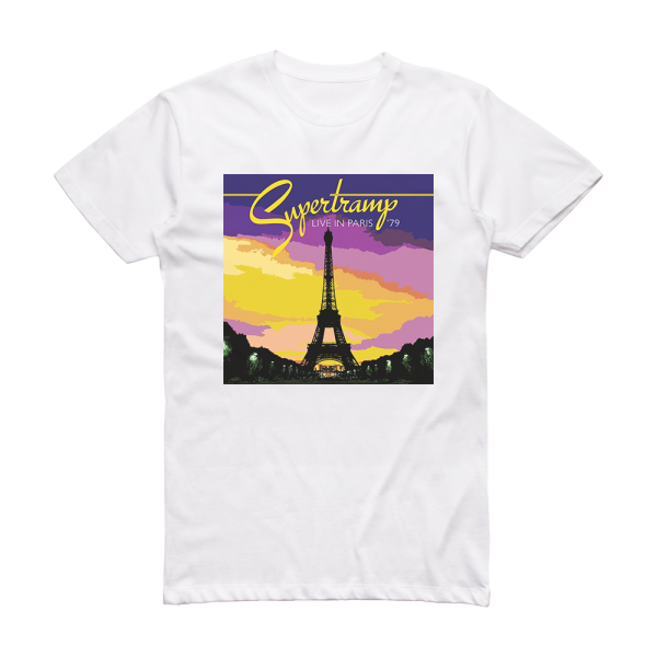 Supertramp Live In Paris 79 Album Cover T-Shirt White