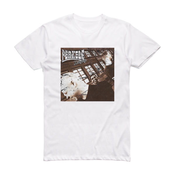 Perkele Lngtan Album Cover T-Shirt White