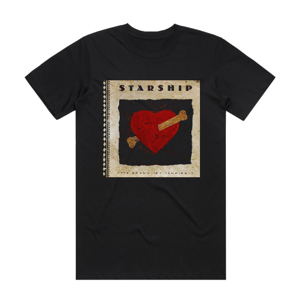 Starship Love Among The Cannibals Album Cover T-Shirt Black