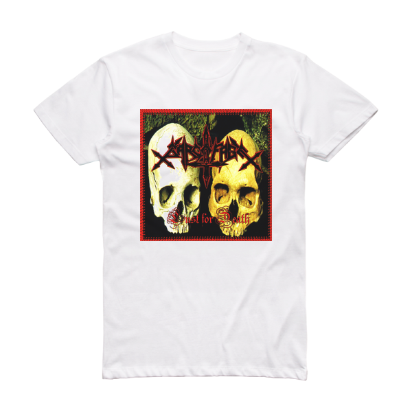 Sarcofago Lust For Death Album Cover T-Shirt White