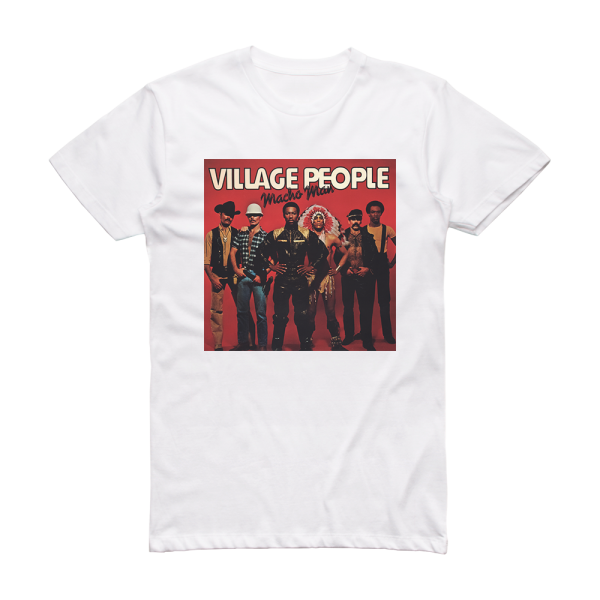 Village People Macho Man Album Cover T-Shirt White