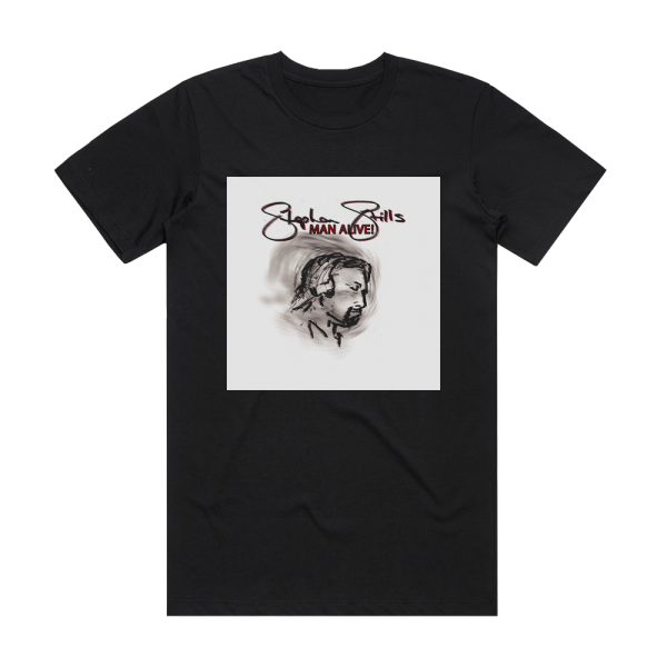 Stephen Stills Man Alive Album Cover T-Shirt Black