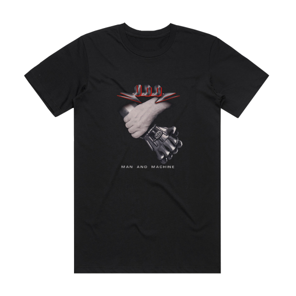 U D O Man And Machine Album Cover T-Shirt Black