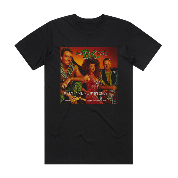 The BC-52s Meet The Flintstones Album Cover T-Shirt Black