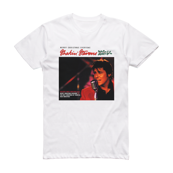 Shakin Stevens Merry Christmas Everyone Album Cover T-Shirt White