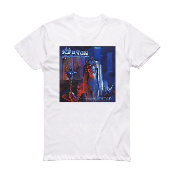 Saxon Metalhead Album Cover T-Shirt White