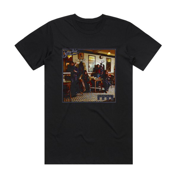 Smokie Midnight Caf 1 Album Cover T-Shirt Black