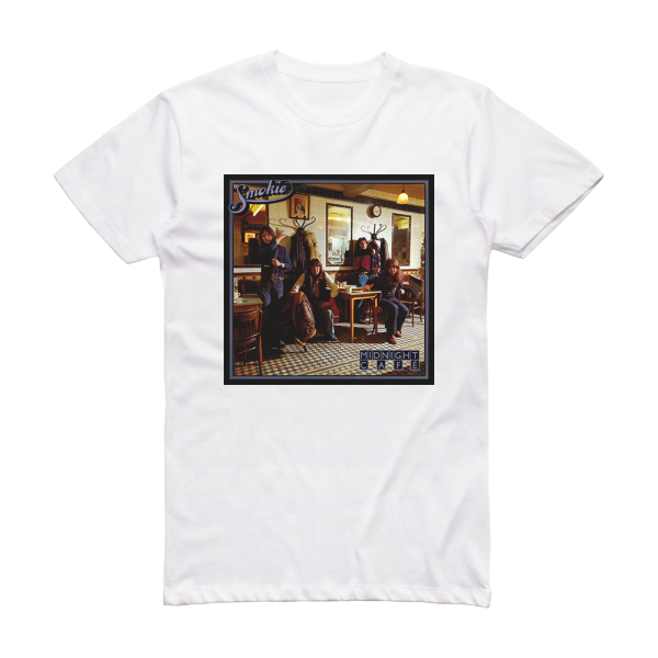 Smokie Midnight Caf 1 Album Cover T-Shirt White