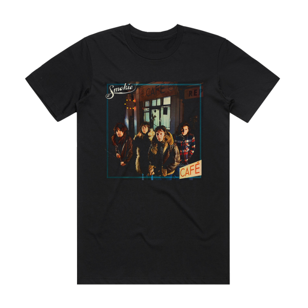 Smokie Midnight Caf 2 Album Cover T-Shirt Black