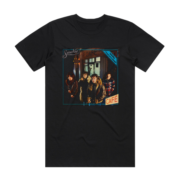 Smokie Midnight Caf 3 Album Cover T-Shirt Black