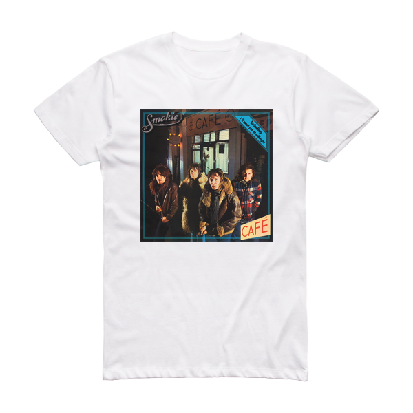 Smokie Midnight Caf 3 Album Cover T-Shirt White