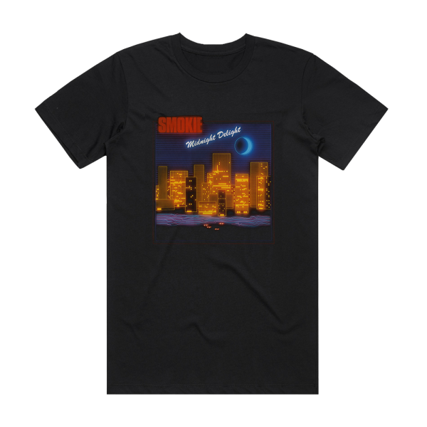 Smokie Midnight Delight Album Cover T-Shirt Black