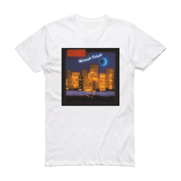 Smokie Midnight Delight Album Cover T-Shirt White