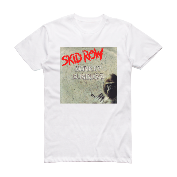 Skid Row Monkey Business Album Cover T-Shirt White