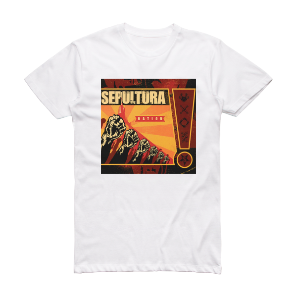 Sepultura Nation Album Cover T-Shirt White